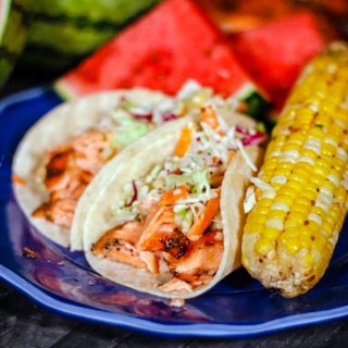 Sweet and Spicy Salmon Fish Tacos