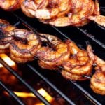 BBQ Grilled Shrimp on a hot fiery grill | JenniferCooks.com
