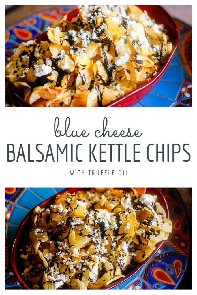 Balsamic Kettle Chips with Blue Cheese and Truffle Oil | JenniferCooks.com