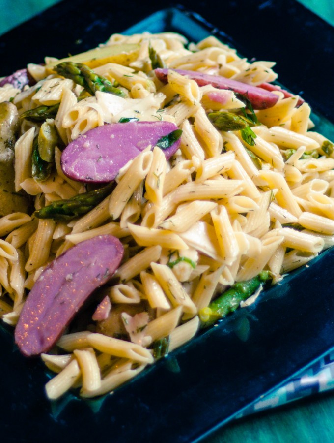 Spring Pasta Salad with Penne, Fingerling Potatoes and Dill