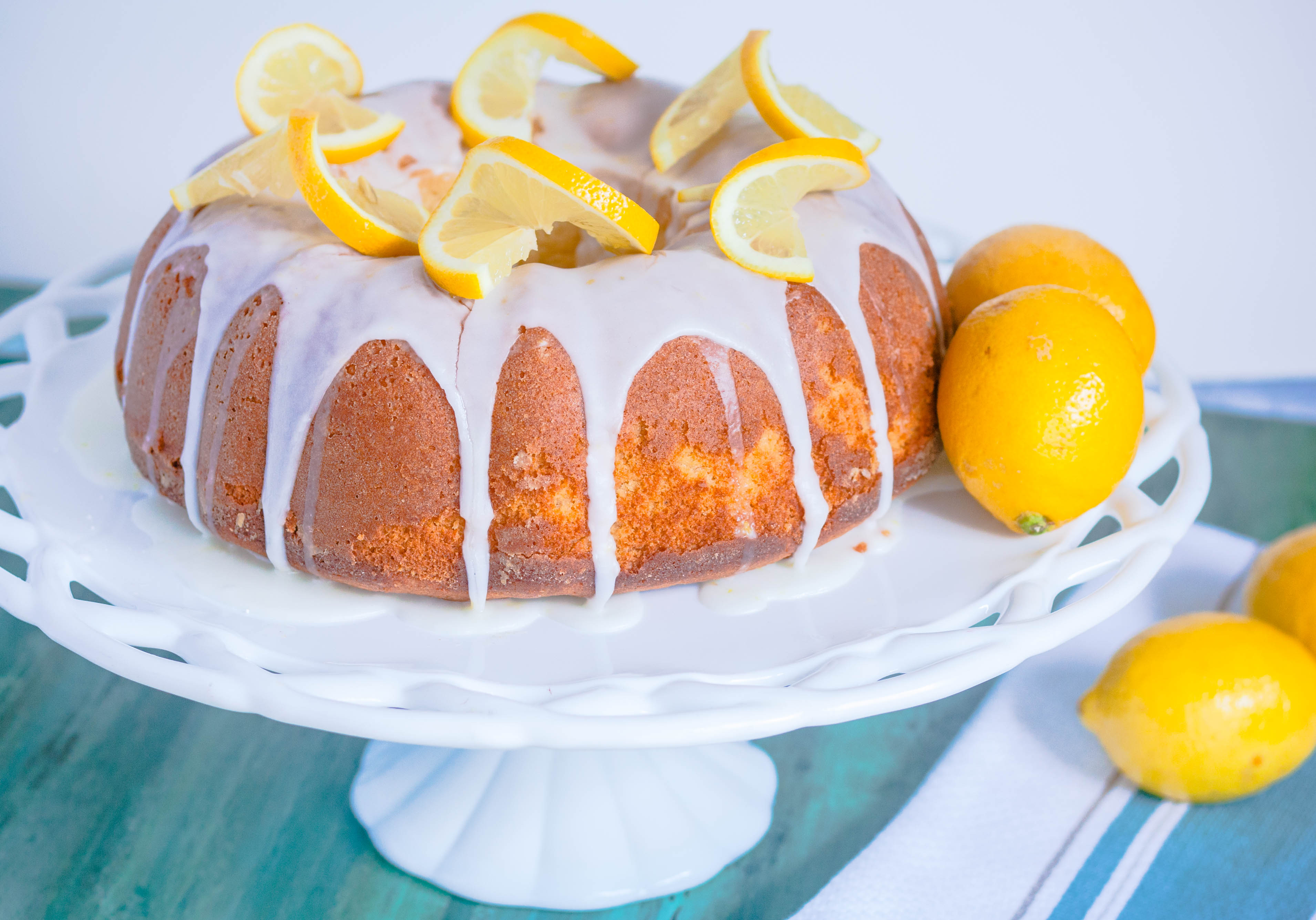 This cake is bursting with tart, fresh lemon juice and zest, and is super m...