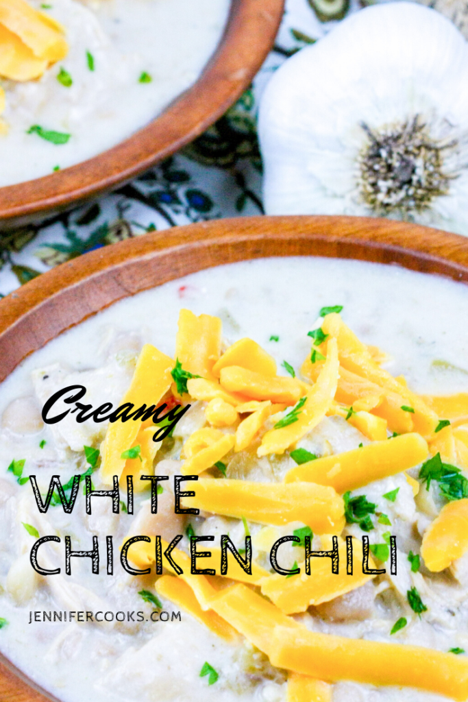 Creamy White Chicken Chili | JenniferCooks.com