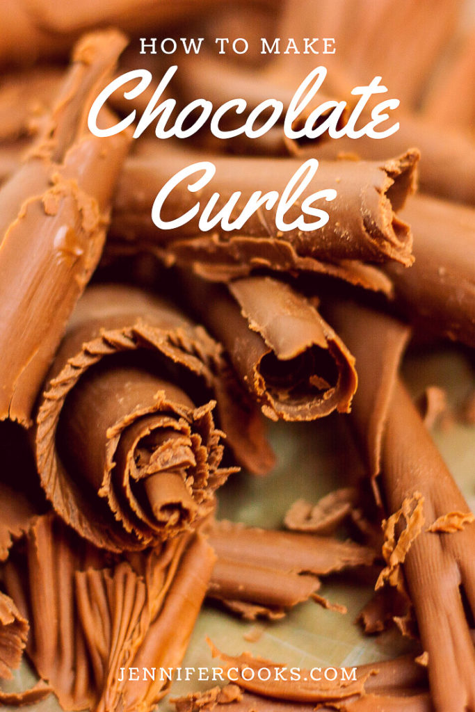 How to Make Chocolate Curls Pin | JenniferCooks.com