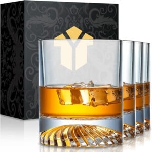 A set of four old fashioned whiskey glasses on Amazon