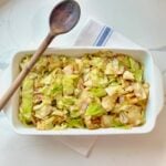 A dish of Southern Fried Cabbage with Bacon