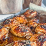 Roasted Sticky Miso Chicken Thighs on Jennifer Cooks