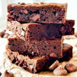 Salted Double Chocolate Fudge Brownies on Jennifer Cooks