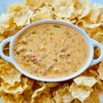 Spicy Sausage and Corn Queso Dip on Jennifer Cooks