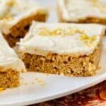 Easy Pumpkin Bars with Maple Cream Cheese Frosting on Jennifer Cooks