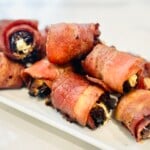 Irresistible Bacon Wrapped Dates with Boursin & Hot Honey