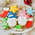 Decorated Soft Vanilla Almond Sugar Cookie Cutouts | Christmas Cookies | Christmas Sugar Cookies | Decorated Christmas Cookies