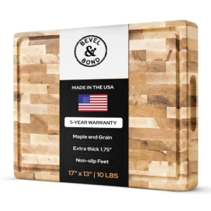 Bevel and Bond end-grain maple cutting board