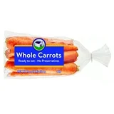 Fresh Whole Carrots in a bag.