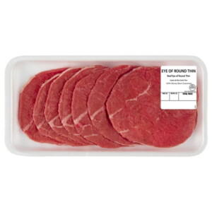 Thin Sliced Eye of Round Beef Steak