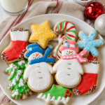 Homemade holiday sugar cookie cutouts ready to serve